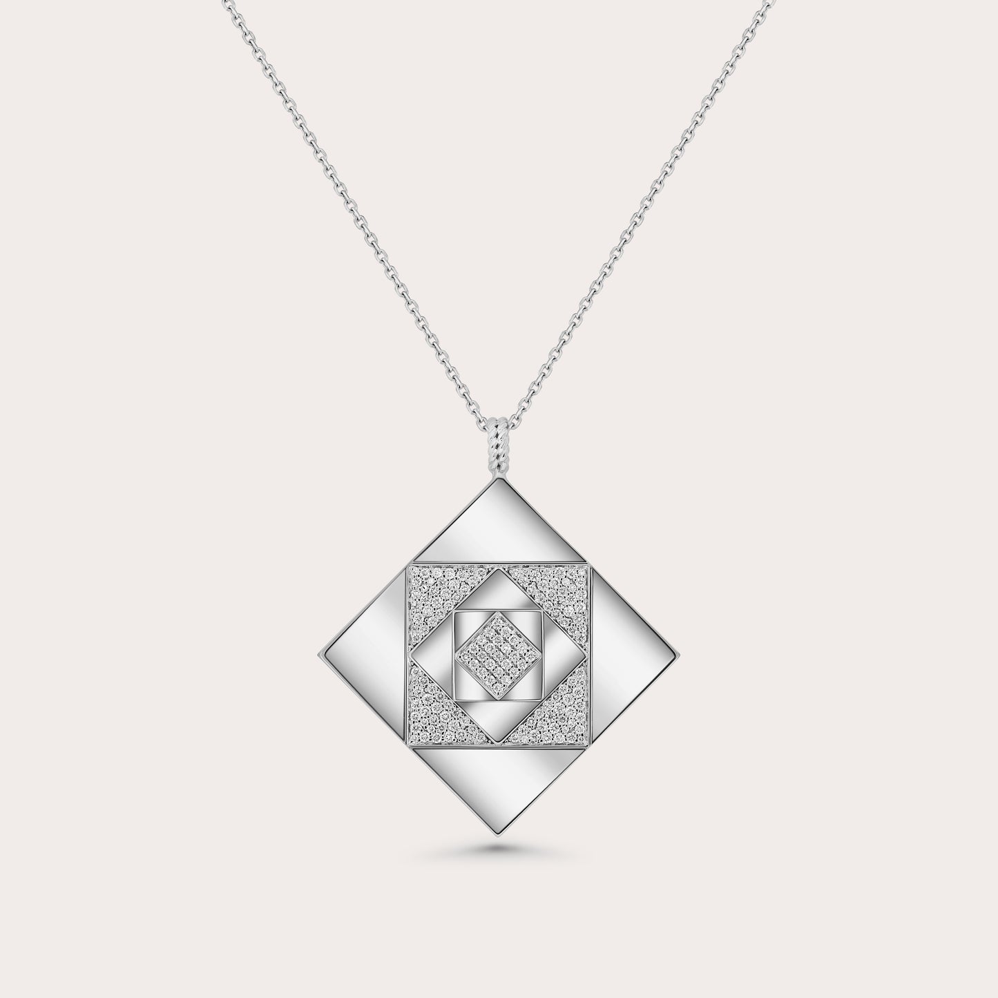 Doha Pendant - Large with a Long Chain