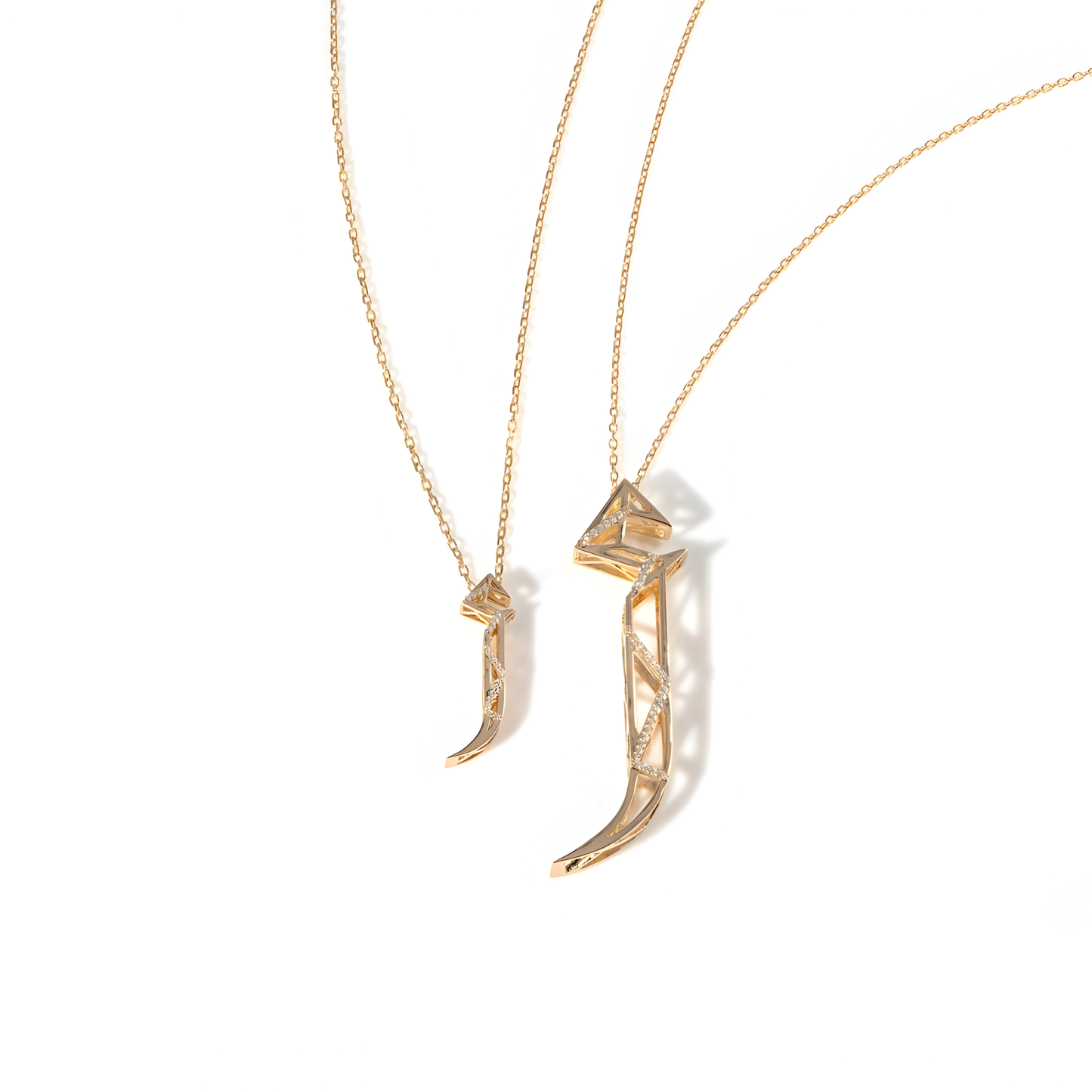 Tessellation – Alphabet Letter Pendant – Alf Letter With Diamonds