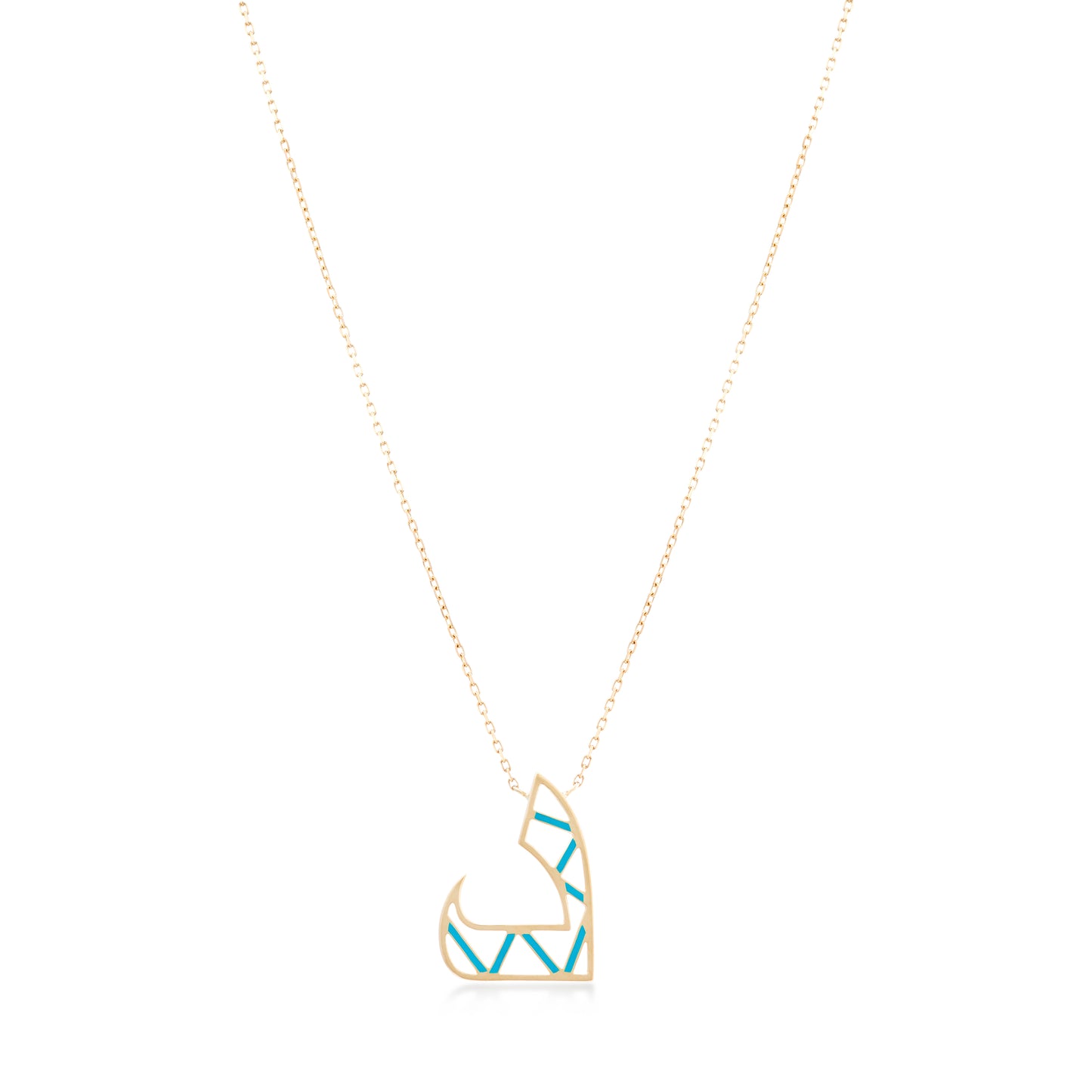 Tessellation – Alphabet Letter Pendant – Daal Letter with Enamel