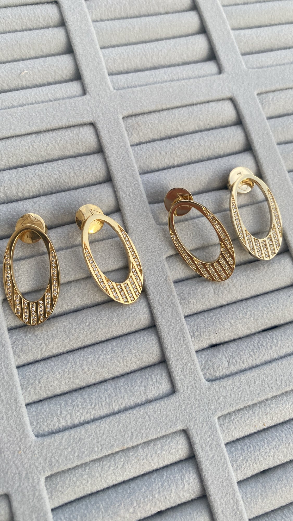 Future Earrings Set with Diamonds