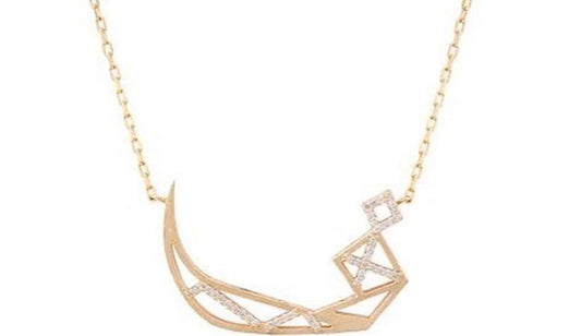 Tessellation – Alphabet Letter Pendant – Faa Letter with Diamonds