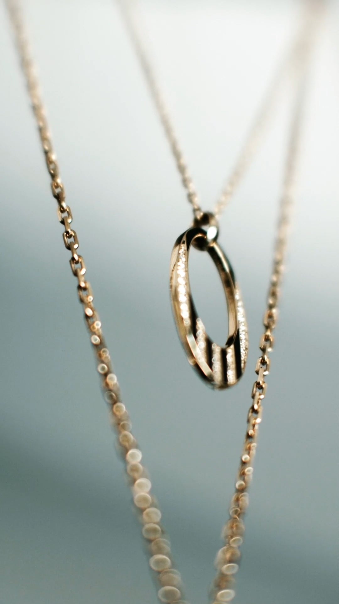 Medium Future Pendant Set with Diamonds and Enamel