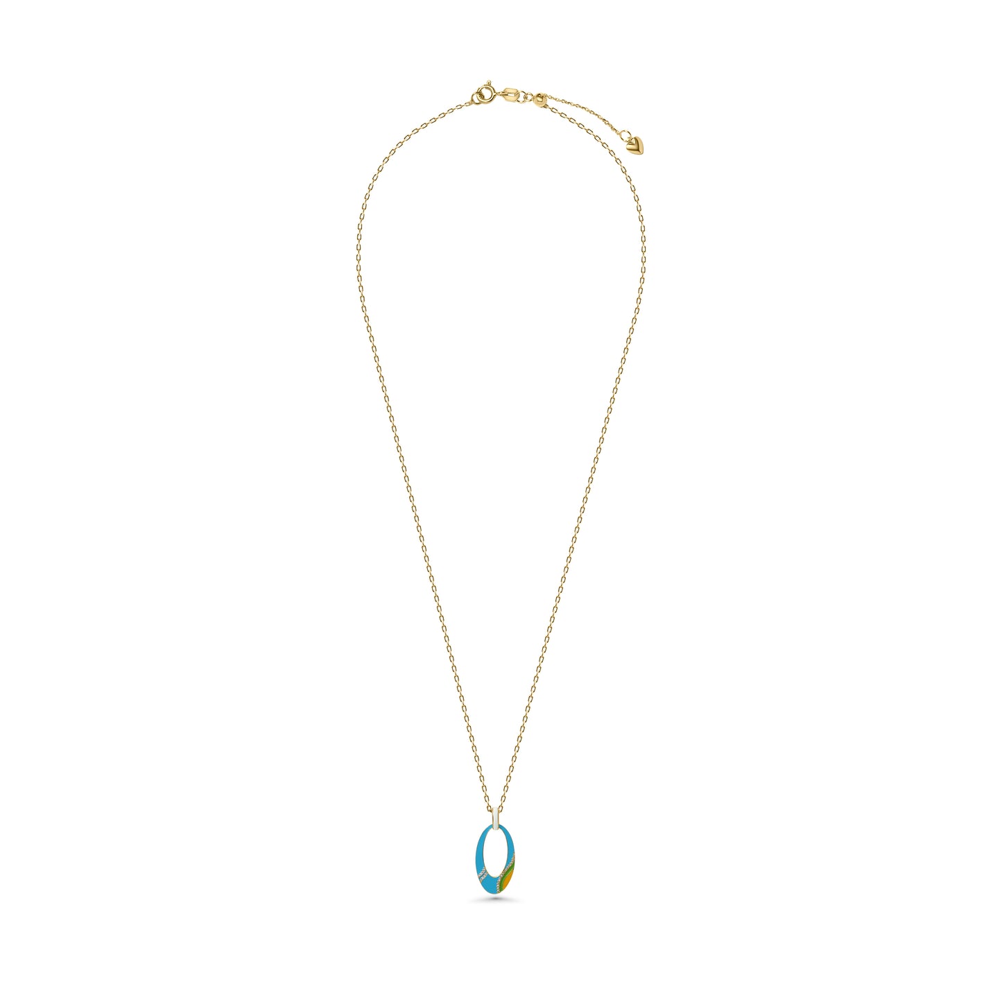 Medium Future Pendant Set with Diamonds and Enamel