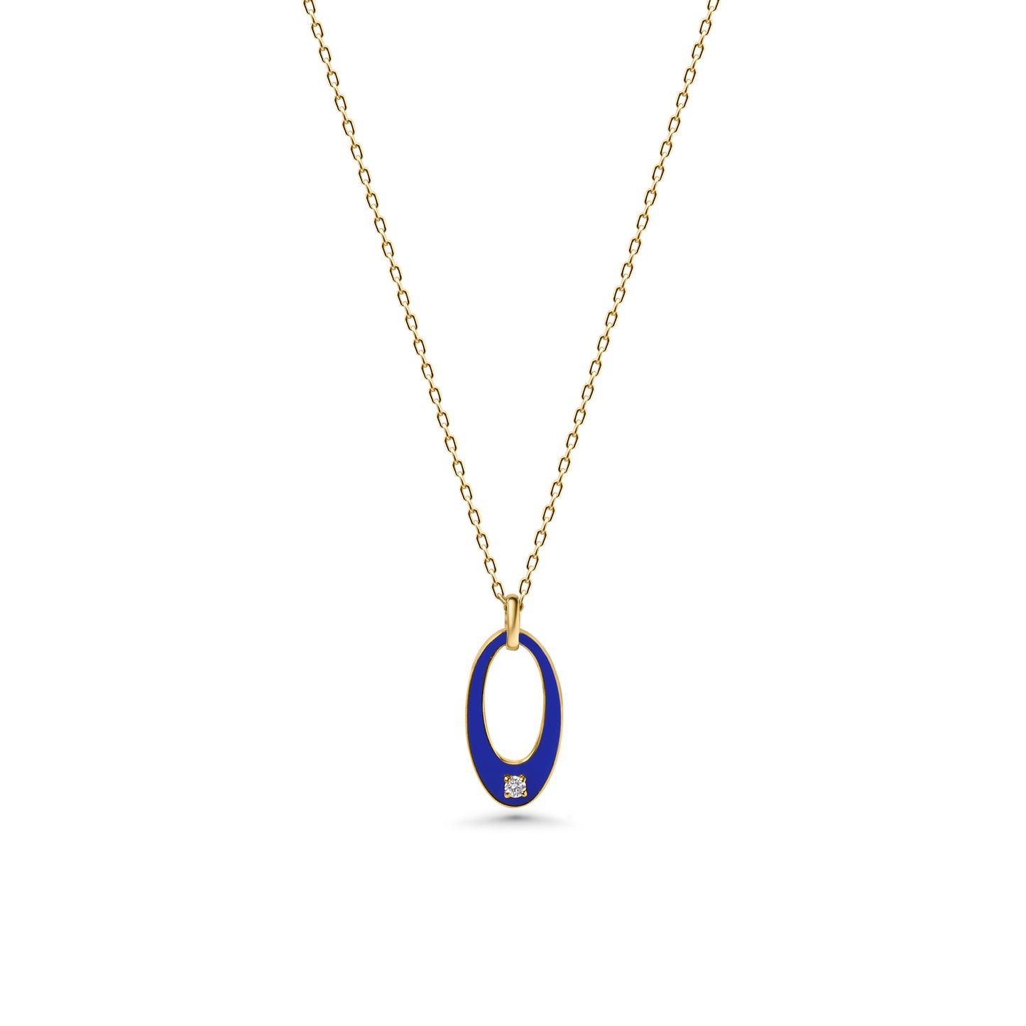 Medium Future Pendant With Enamel and Diamond