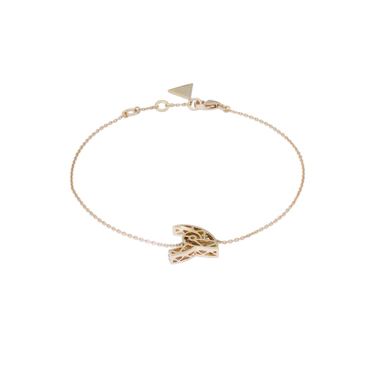 Tessellation – Alphabet Letter Bracelet - Two Levels Of Gold