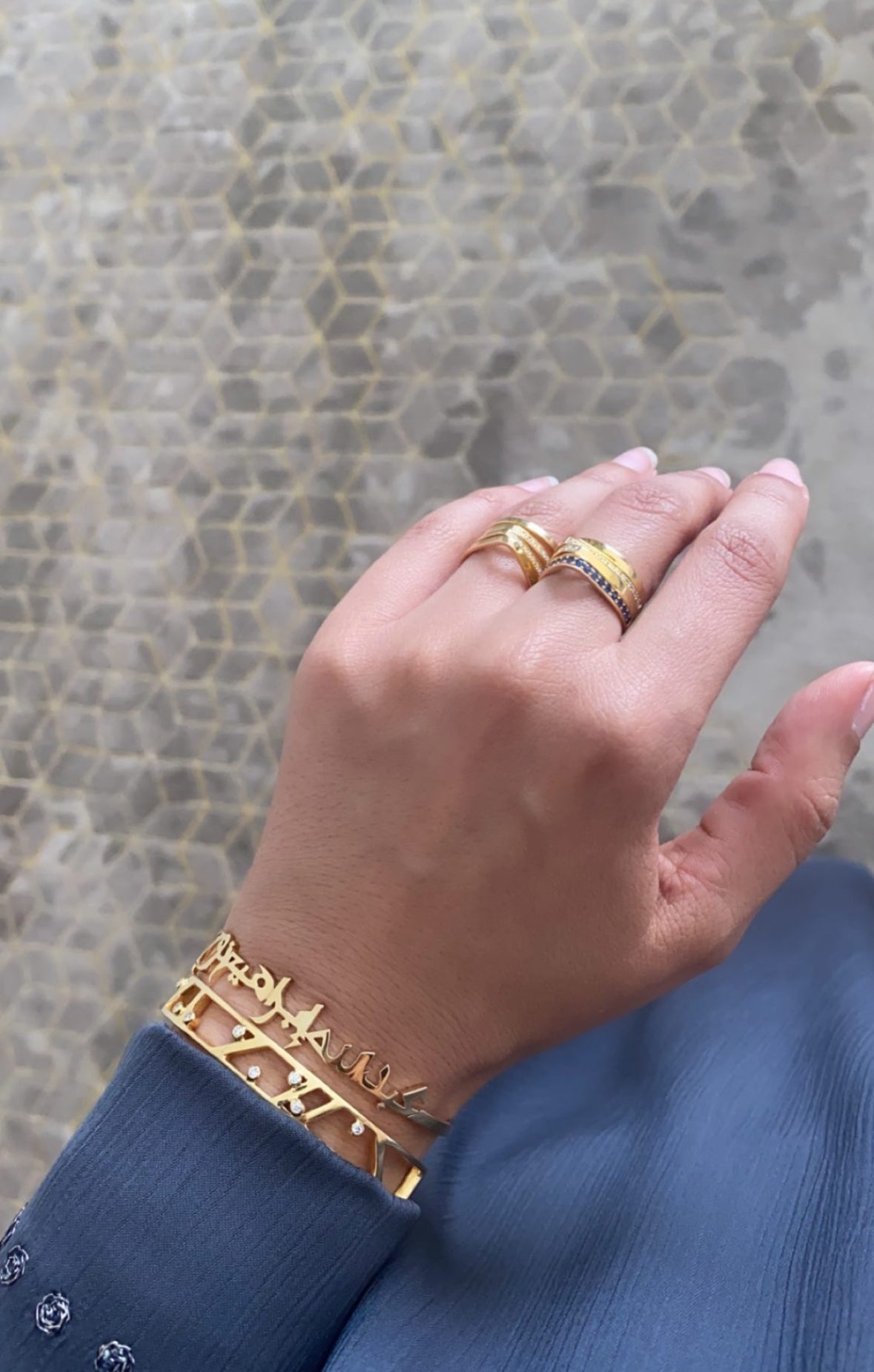 Tessellation – Alphabet Bangle ( Names) - Customized