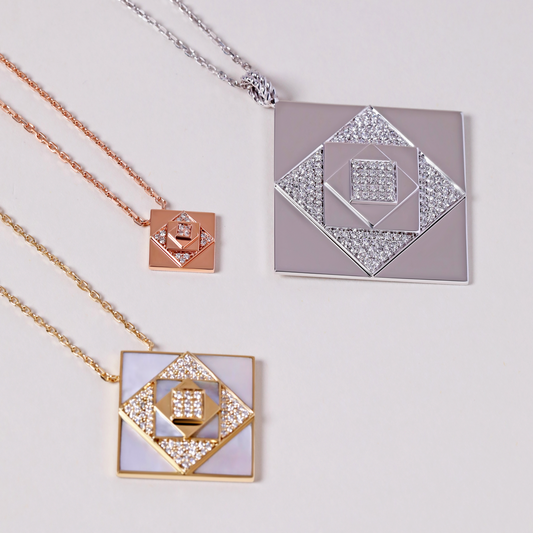 Doha Pendant - Large with a Long Chain