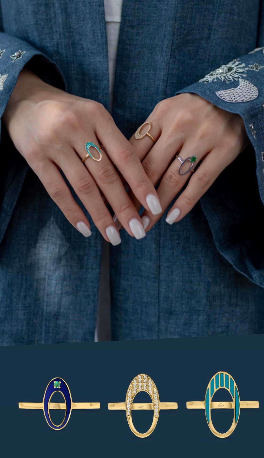 Future Ring Set With Diamonds