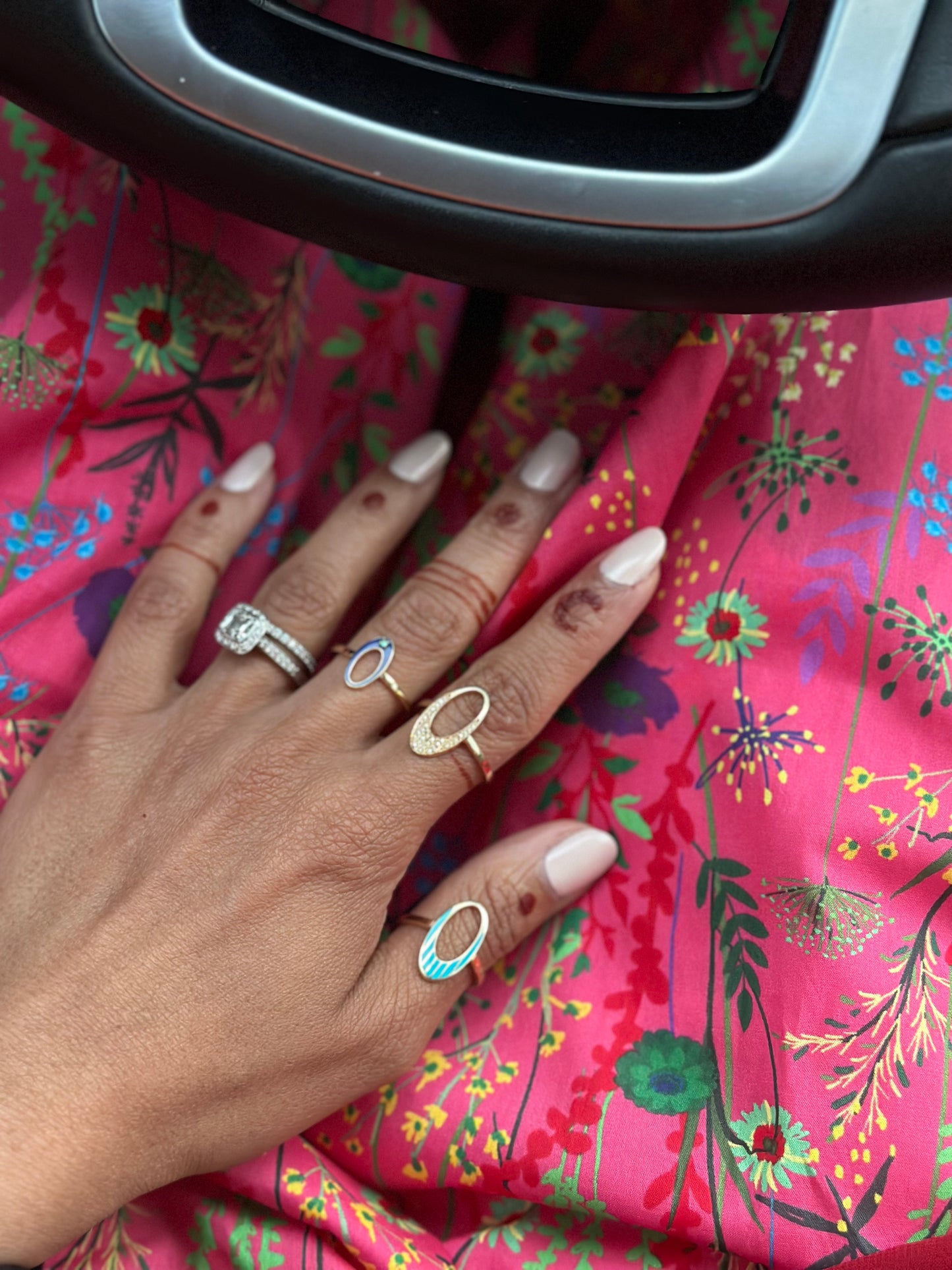 Future Ring Set With Diamonds
