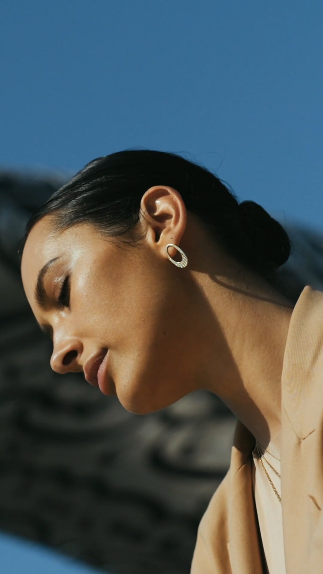 Future Earrings Set with Diamonds