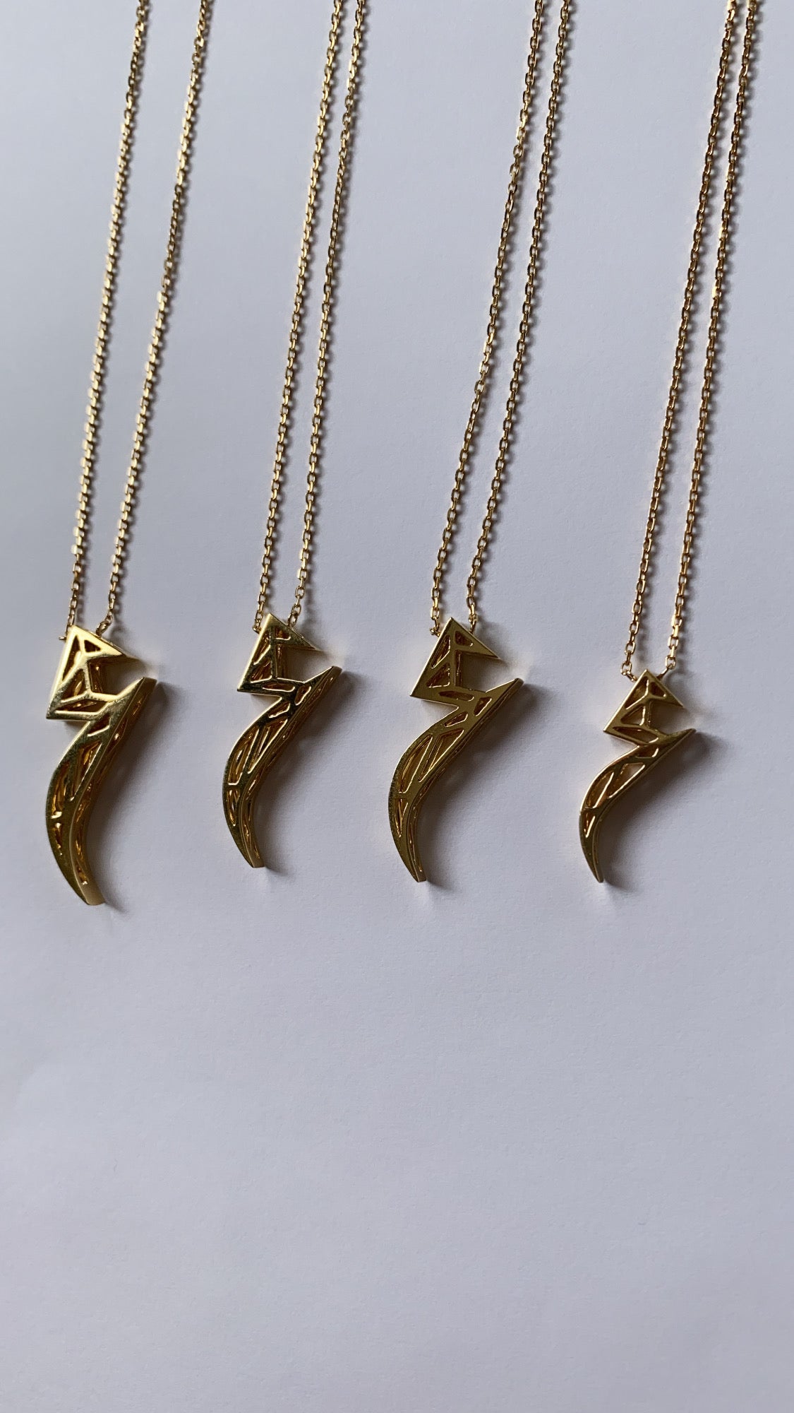 Tessellation – Alphabet Letter Pendant – Ain Letter