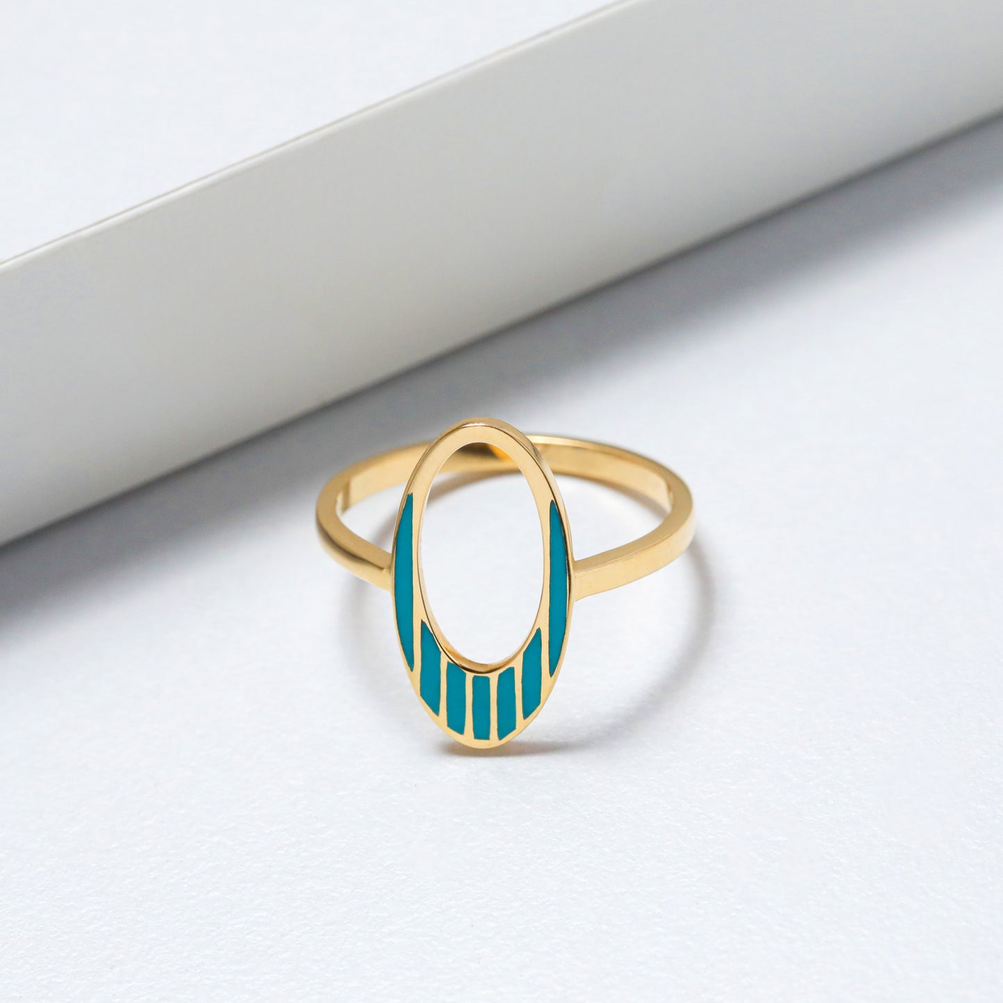 Future Ring With lines of Enamel
