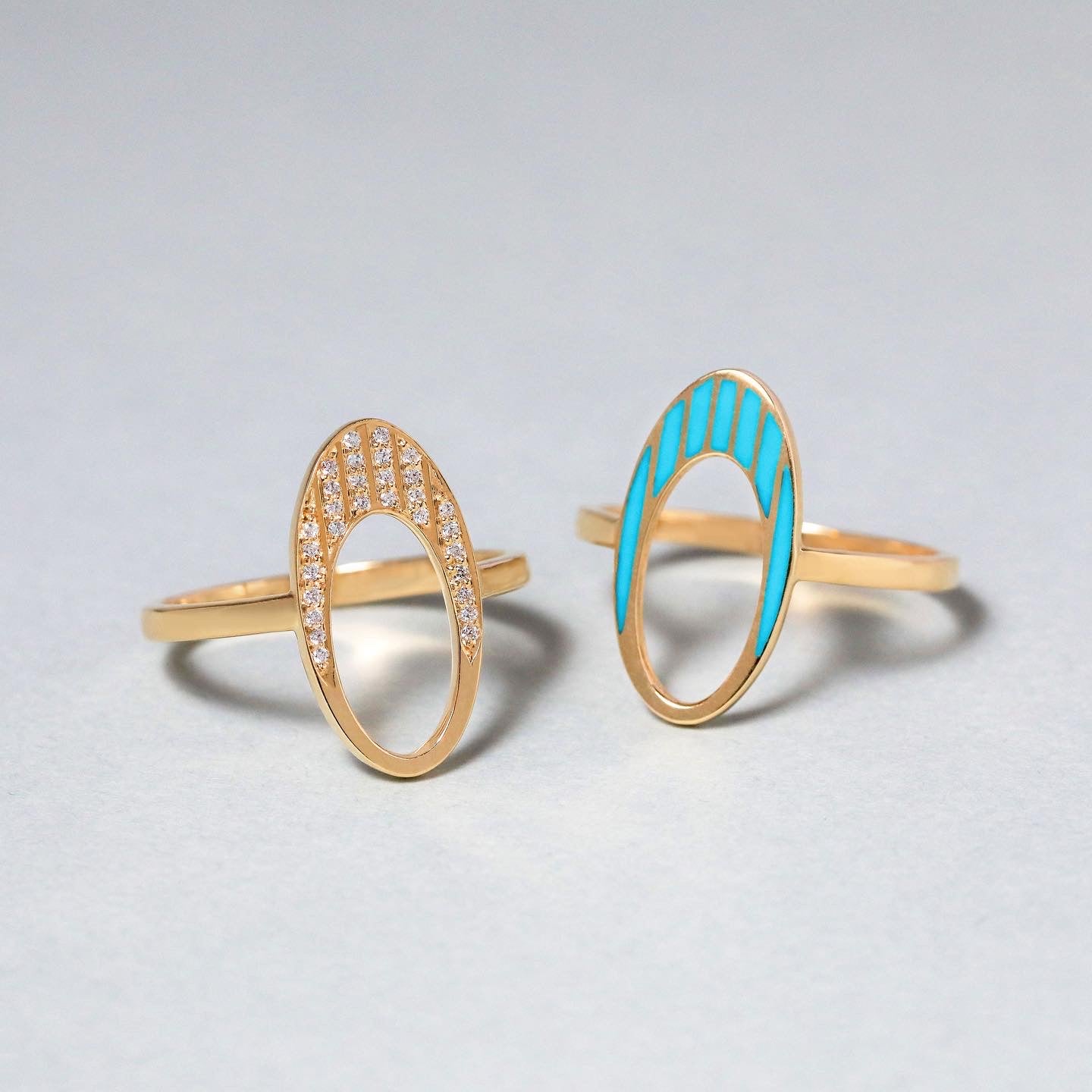 Future Ring With lines of Enamel